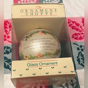 🆕 American Greetings Vintage Glass Christmas Ornament.1980’s